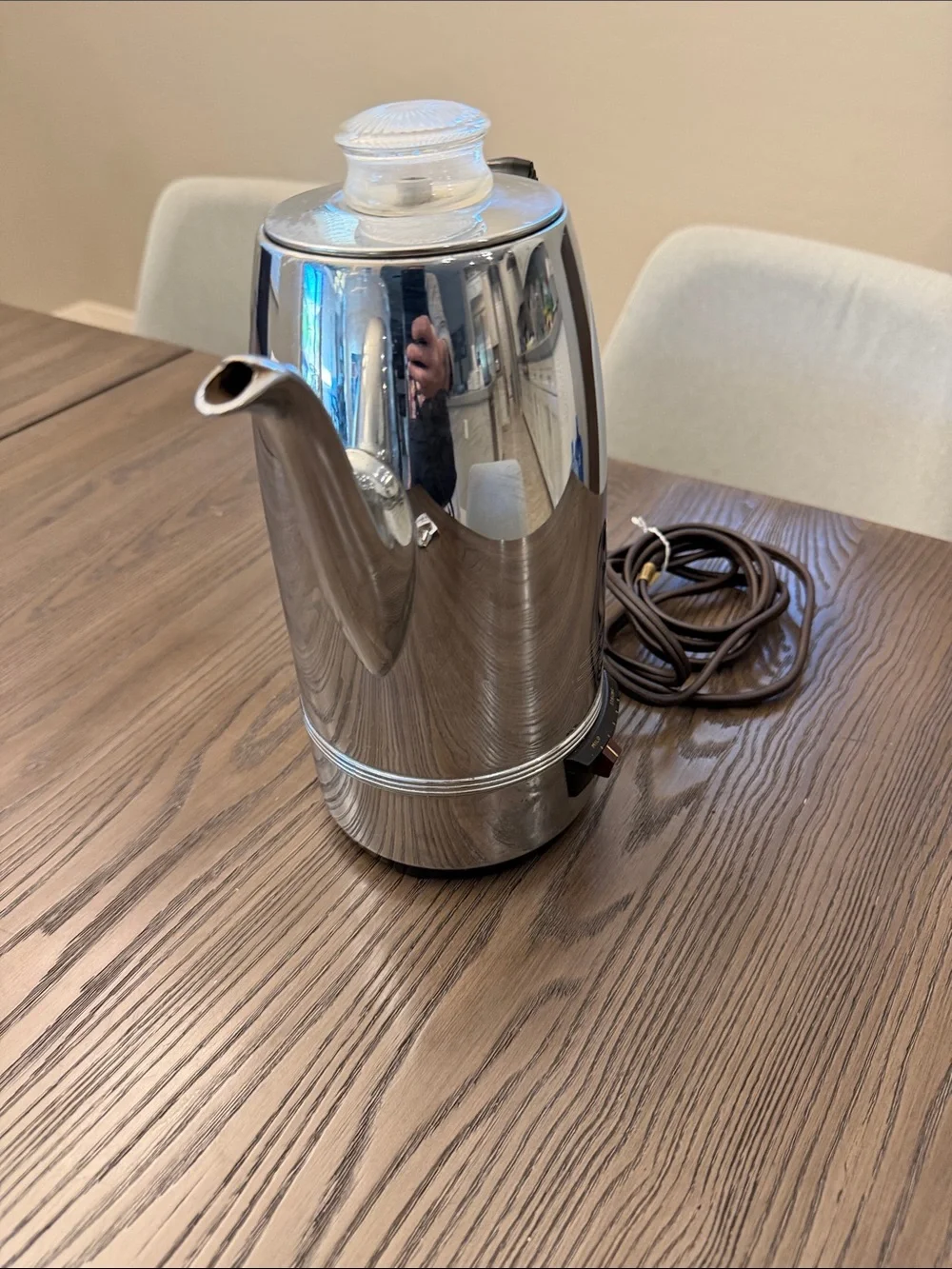 Electric Coffeematic by Universal Coffee Percolator in Polished Silver